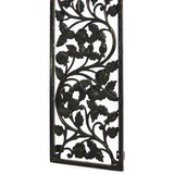 Salvaged CAST IRON CLIMBING ROSES GATE INSERT 44" Vent/Grate Cover WINDOW PANEL+