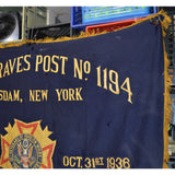 VTG/Antique CLOTH BANNER (Flag) "VETERANS OF FOREIGN WARS...UNITED STATES 1936"