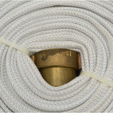 Multiple Available 100ft WHITE FIRE HOSE w "ACE" 1-1/2" BRASS COUPLINGS "USA-NH"