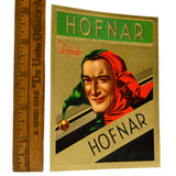 Vintage CIGAR BOX LABEL Brand New/Never Used HOFNAR 'TORPEDO' Jester/Joker RARE!