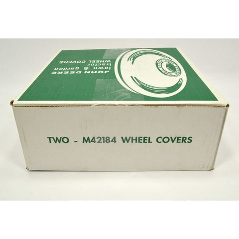 New! JOHN DEERE WHEEL COVERS #M42184 Pair 11" Chrome HUB CAPS, 2 HUBCAPS in Box!
