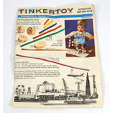 Vintage TINKER TOYS "GIANT ENGINEER" Set #155 in ORIGINAL TUBE w/ Instructions!
