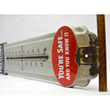 Vintage ADVERTISING WALL THERMOMETER "PRESTONE ANTI-FREEZE" Porcelain Over Steel