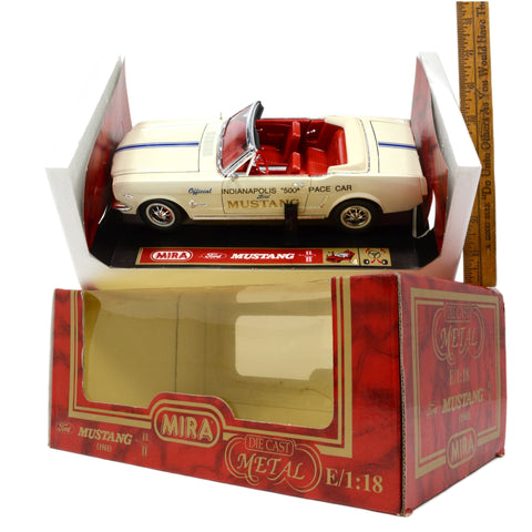 Excellent! MIRA 'GOLDEN LINE' 1:18 Diecast '1965 FORD MUSTANG' Indy 500 Pace Car