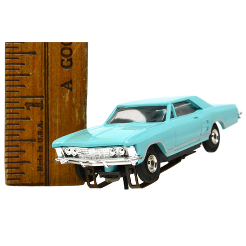 Vintage AURORA THUNDERJET SLOT CAR No. 1357 Turquoise 1963 BUICK RIVIERA (2of2)