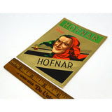 Vintage CIGAR BOX LABEL Brand New/Never Used HOFNAR 'TORPEDO' Jester/Joker RARE!