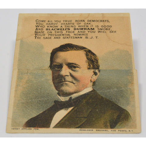 Antique Advertising TRADE CARD "SMOKE BLACKWELLS" Folding DURHAM TOBACCO Waln Co