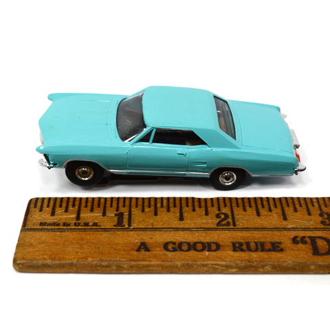 Vintage AURORA THUNDERJET SLOT CAR No. 1357 Turquoise 1963 BUICK RIVIERA (2of2)