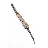 Vintage ORNATE POCKET KNIFE Small "SHEFFIELD U.S.A." Blade & Spike FLOWER MOTIF