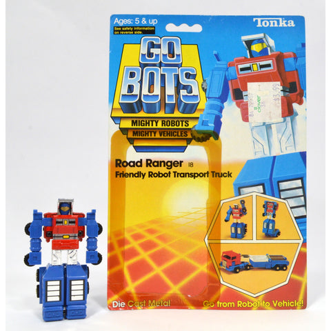 Vintage TONKA GOBOTS "ROAD RANGER" #18 Friendly Robot TRANSPORT TRUCK w/ CARD!!