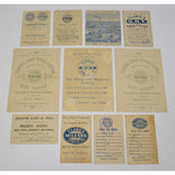 Antique Advertising TRADE CARD Lot of 11 "CLARK'S O.N.T. SPOOL COTTON" Mile-End