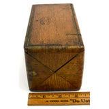 Antique SINGER TREADLE SEWING PUZZLE OAK BOX Marked "PAT 1880" + 17 Parts/Pieces