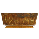 Antique NEW JERSEY LICENSE PLATE "N.J.-1919" Number "128559" Rusty 99 YEARS OLD!