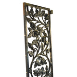 Salvaged CAST IRON CLIMBING ROSES GATE INSERT 44" Vent/Grate Cover WINDOW PANEL+