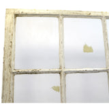 Antique SALVAGED 6-PANE WOOD WINDOW Old White Paint w/ 1972 TOT FINDER STICKER!