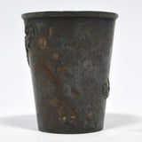 VTG/Antique ASIAN HALLMARKED PEWTER CUP Metal Shot Glass EMBOSSED ORNATE DRAGON!
