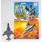 Vintage TONKA GOBOTS "MACH-3" Guardian Robot #65 JET FIGHTER PLANE w/ CARD-BACK!