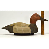 Vintage FOLK ART HANDMADE DUCK DECOY Signed "MICHAEL ??" & "CANVASBACK.." c.1978