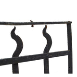 Antique WROUGHT IRON WINDOW GRILL 13x37 Door Insert GOTHIC/WITCHCRAFT MOTIF Rare