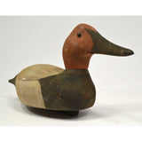 Vintage FOLK ART HANDMADE DUCK DECOY Signed "MICHAEL ??" & "CANVASBACK.." c.1978