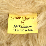 Huge 39" STIER BEAR by KATHLEEN WALLACE Mohair Stuffed OOAK + 14K GOLD HEART PIN