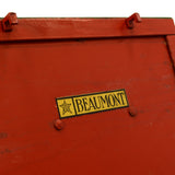 Vintage "DE BEAUMONT" STRONG/LOCK BOX Heavy-Duty Steel GREEN CASH CHEST w/ KEY!