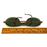 Vintage WWII AAF/NAVY AVIATOR SUNGLASSES by BECK w/ DK. GREEN "ROCK GLAS" LENSES