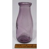 Vintage DAIRY / MILK BOTTLE Blank Slug Plate "ONE PINT" Medium AMETHYST GLASS