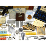 Vintage WATCHMAKERS and/or JEWELERS SUPPLIES Huge Lot! TOOLS Parts/Pieces c.1950