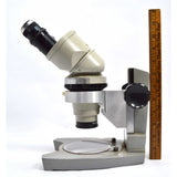 Vintage NIKON / AMERICAN OPTICAL CO. MICROSCOPE "56-36 ECC" w/ A.L.7 LENS 202863