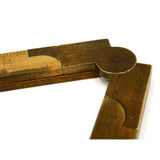 Collapsible Vintage Wood Ruler . Beige Wood Ruler . Collapsible Ruler .  Brass Insert Ruler . Wood Ruler Star 