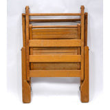 Vintage CHILD-SIZE WOOD FOLDING CHAIR The Cutest! STRAP-BACK STYLE for Doll/Bear