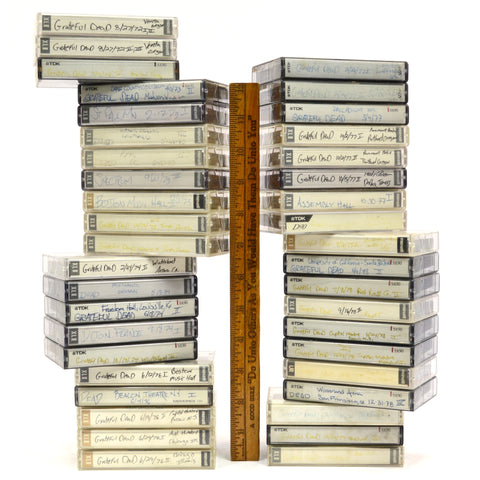 Vintage GRATEFUL DEAD CONCERT TAPES Lot of 40 Cassettes from 1972-79 LIVE SHOWS!