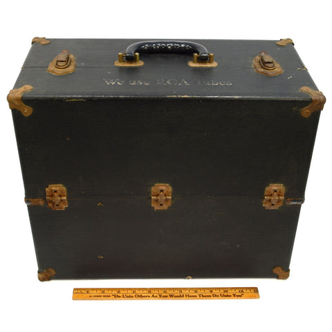 Vintage "RCA TELEVISION TUBES" REPAIRMAN CASE Tri-Fold TV TUBE STORAGE BOX Rare!