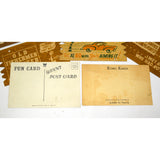 Vintage GIANT POST CARDS & "KOMIC KARDS" Comic Card Lot of 8, WOOD & CARDBOARD