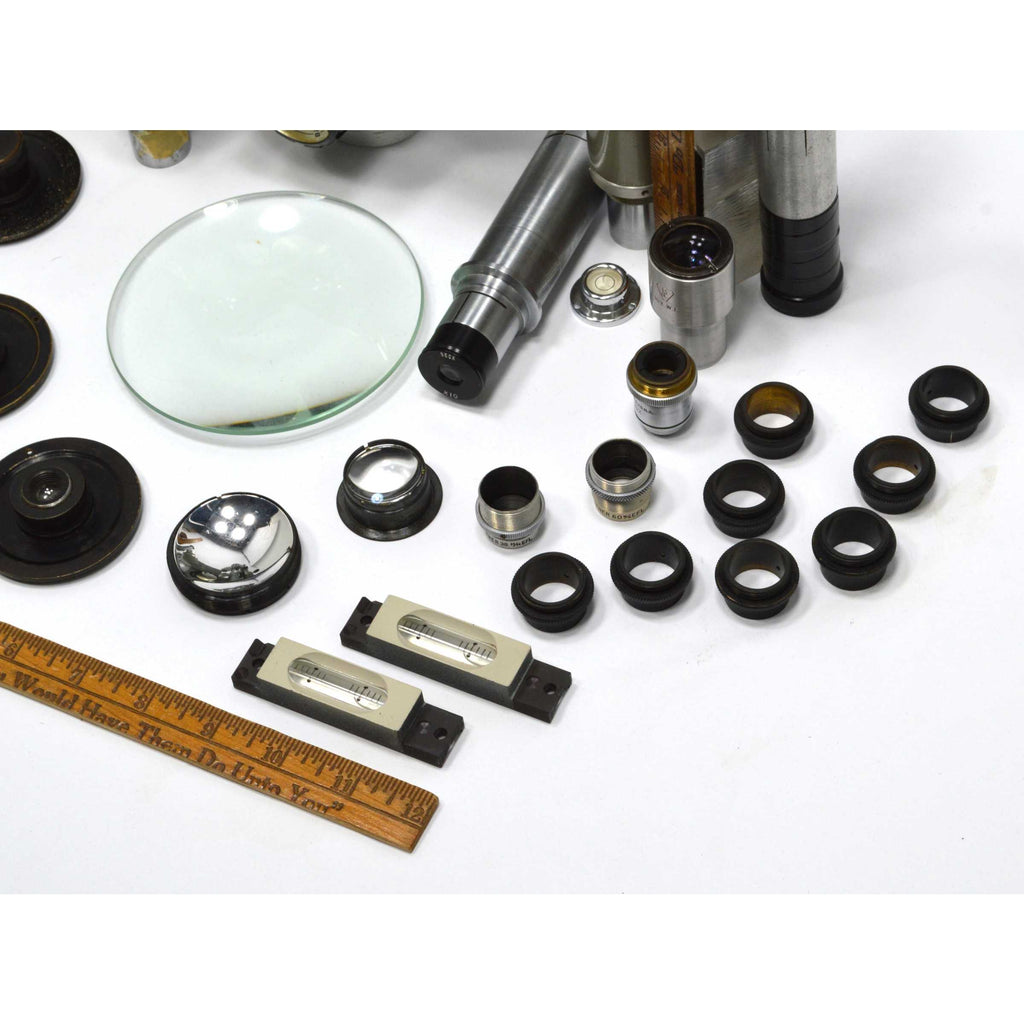 Vintage MICROSCOPE PART-REPAIR Lot of 31 Parts/Pieces GAERTNER Beck B ...