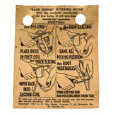 Vintage "PARE DOWN" Knife-Peeling Tool" on ORIGINAL CARD c.1937 F.M Mosedale Co.