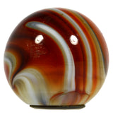 Vintage GLASS MARBLE GEAR SHIFT KNOB 1-7/8" Hot Rod CANE TOP Earthy ORANGE-BROWN