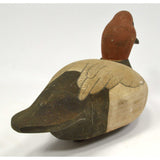 Vintage FOLK ART HANDMADE DUCK DECOY Signed "MICHAEL ??" & "CANVASBACK.." c.1978