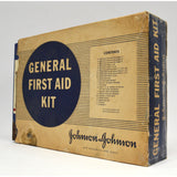 Vintage JOHNSON & JOHNSON "GENERAL FIRST AID KIT" w/ Original CARDBOARD SLEEVE!
