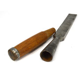 Antique 19TH C. SOCKET CHISEL w/ Wood Handle "A.W. CROSSMAN" Civil War Era Tool!