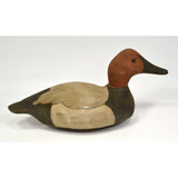 Vintage FOLK ART HANDMADE DUCK DECOY Signed "MICHAEL ??" & "CANVASBACK.." c.1978