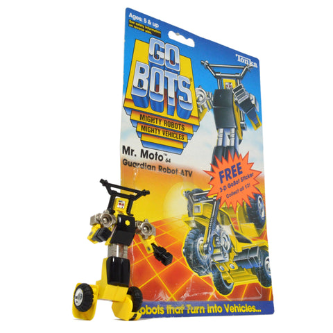 Vintage TONKA GOBOTS "MR. MOTO" #64 Guardian ROBOT ATV 3-WHEELER w/ CARD-BACK!!