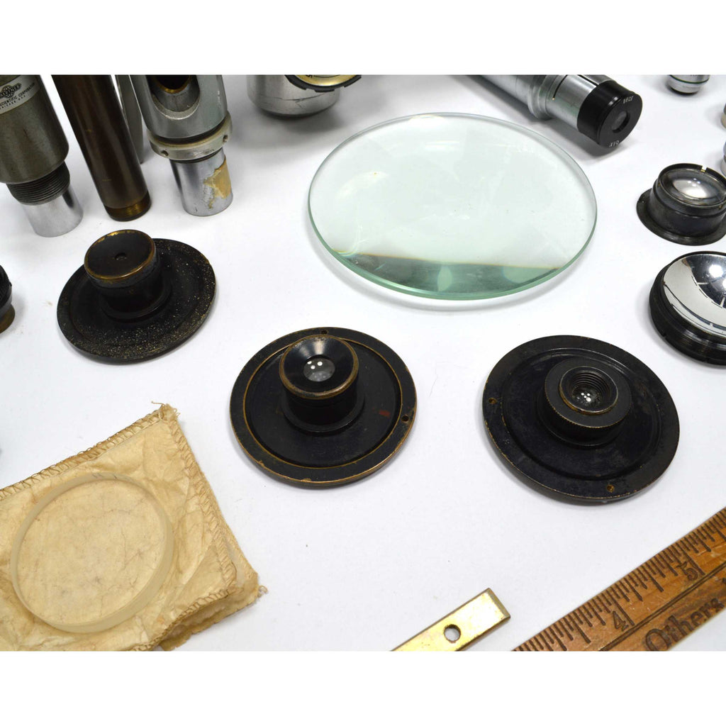 Vintage MICROSCOPE PART-REPAIR Lot of 31 Parts/Pieces GAERTNER Beck B ...