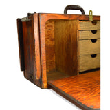 Vintage HOMEMADE WOOD MACHINIST CHEST Unusual & Weird CUSTOM TOOL BOX 4-Drawers!