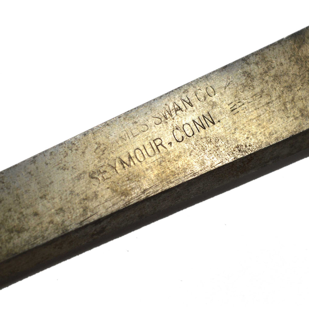 Antique JAMES SWAN MORTISE 3/8" SOCKET CHISEL Mortising Tool 8" BLADE
