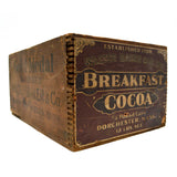 Vintage WOODEN CHOCOLATE CRATE Paper Label! "WALTER BAKER & CO. BREAKFAST COCOA"