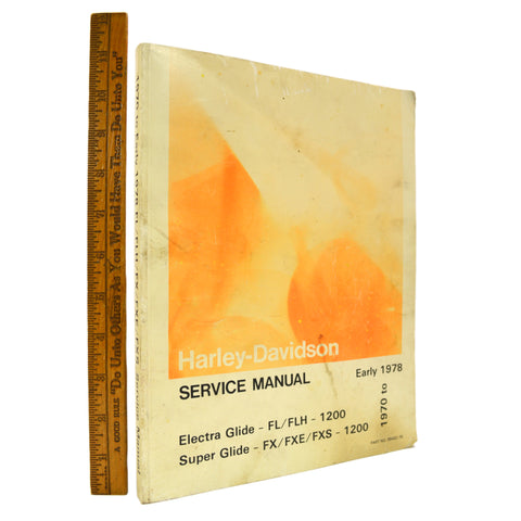 Vintage HARLEY-DAVIDSON SERVICE MANUAL 1970 to Early 1978 ELECTRA & SUPER GLIDE