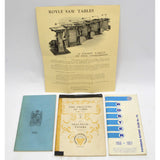 Vintage MACHINIST "JOHN ROYLE" Handwritten DESIGN/LOG BOOK + Industrial Ephemera