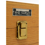 Vintage KEUFFEL ESSER K&E WOOD BOX Finger-Jointed TRANSIT CASE Neat Latch/Strap!